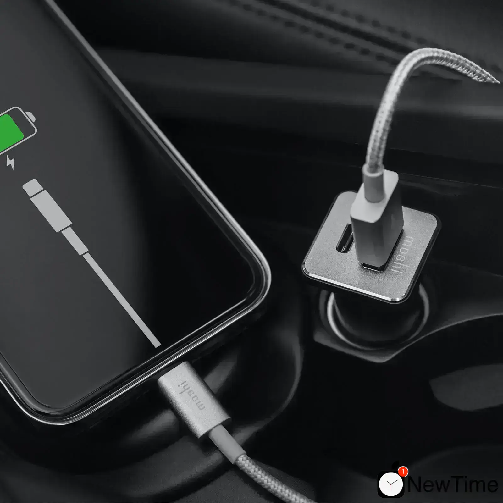 Автомобільний зарядний пристрій Moshi QuikDuo Car Charger USB-C PD / QC Black (36 W) (99MO022072)